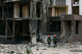ЖК «Львовский квартал» на улице Глубочицкой после второго обстрела 26 июня 2022 года